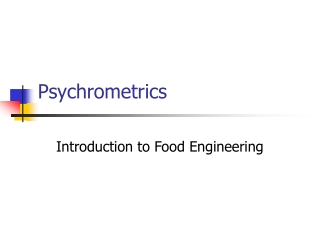 Psychrometrics