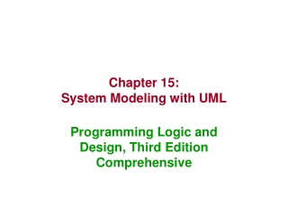 Chapter 15: System Modeling with UML