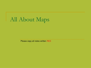 All About Maps