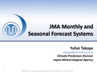 JMA Monthly and  Seasonal Forecast Systems