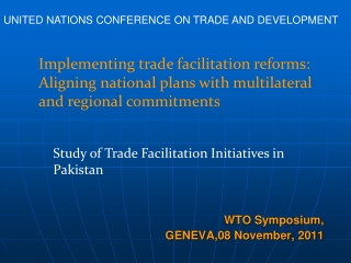 WTO Symposium,  GENEVA,08 November, 2011