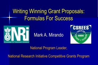 Writing Winning Grant Proposals: Formulas For Success