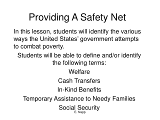 Providing A Safety Net