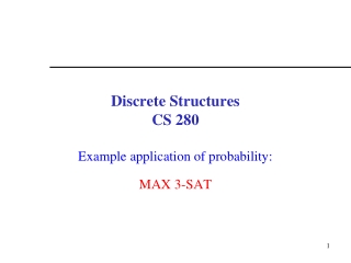 Discrete Structures CS 280