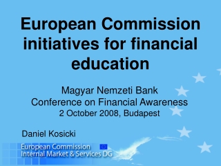 European Commission initiatives for financial education