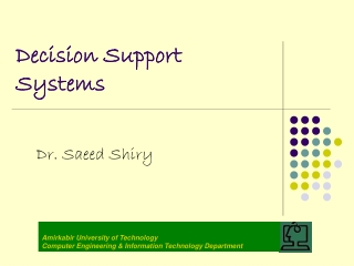 Decision Support Systems