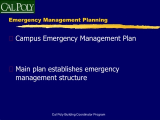 Emergency Management Planning