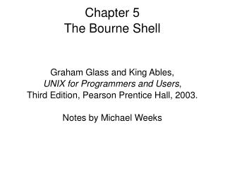 Chapter 5 The Bourne Shell