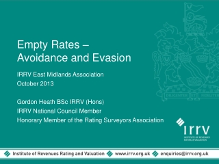 Empty Rates –  Avoidance and Evasion