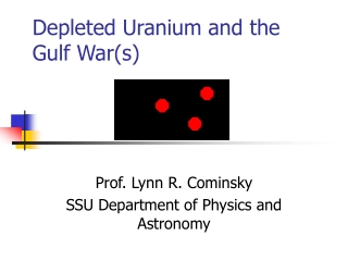 Depleted Uranium and the Gulf War(s)