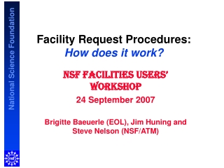 Facility Request Procedures: How does it work?