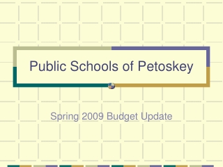 Public Schools of Petoskey