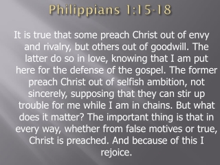 Philippians 1:15-18