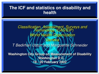 The ICF and statistics on disability and health