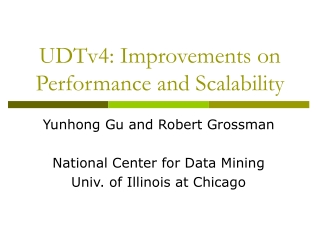 UDTv4: Improvements on Performance and Scalability