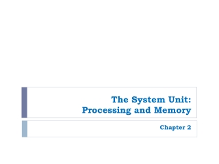 The System Unit: Processing and Memory