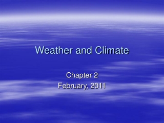 Weather and Climate