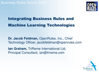 Business Rules Forum 2007