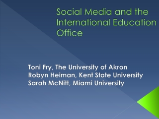 Social Media and the International Education Office