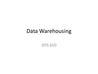 Data Warehousing