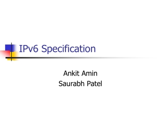 IPv6 Specification