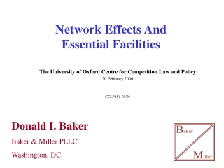 Network Effects And  Essential Facilities