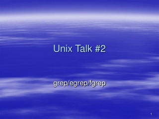 Unix Talk #2