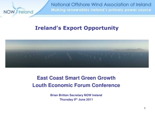 East Coast Smart Green Growth Louth Economic Forum Conference Brian Britton Secretary NOW Ireland