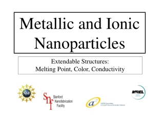 Metallic and Ionic Nanoparticles