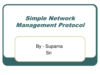 Simple Network Management Protocol