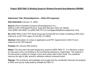 Project: IEEE P802.15 Working Group for Wireless Personal Area Networks (WPANS)
