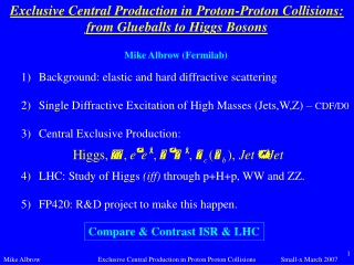 Exclusive Central Production in Proton-Proton Collisions: from Glueballs to Higgs Bosons