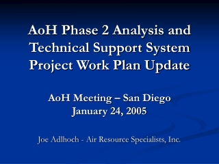 Joe Adlhoch - Air Resource Specialists, Inc.