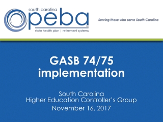 GASB 74/75 implementation
