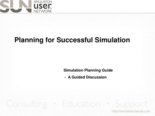 Planning for Successful Simulation