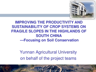 Yunnan Agricultural University on behalf of the project teams