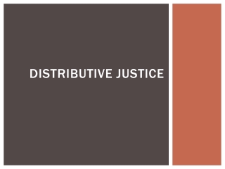 Distributive Justice