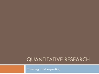 Quantitative Research