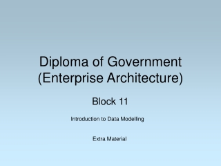 Diploma of Government (Enterprise Architecture)