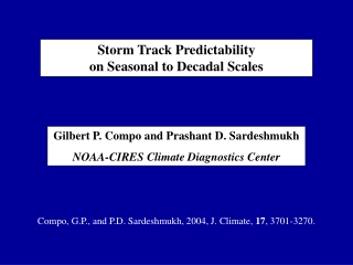 Storm Track Predictability  on Seasonal to Decadal Scales