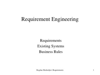 Requirement Engineering