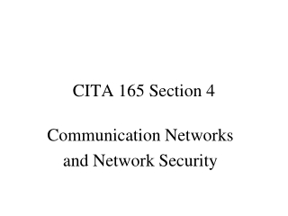 CITA 165 Section 4