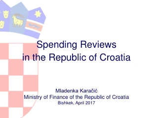 Spending Reviews in the Republic of Croatia