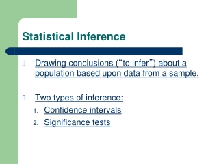 Statistical Inference