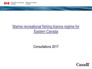 Marine recreational fishing licence regime for Eastern Canada