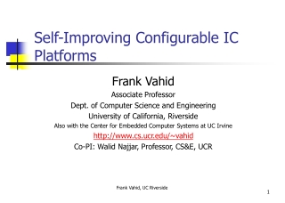 Self-Improving Configurable IC Platforms