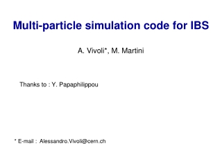 Multi-particle simulation code for IBS