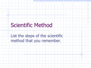 Scientific Method