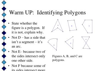 Warm UP:  Identifying Polygons