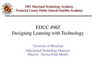 EDUC 498Z Designing Learning with Technology